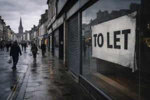 Starbucks Dumfries Closure and To-Let Sign