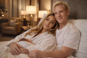 Why are Sophie Habboo and Jamie Laing staying at a postpartum retreat