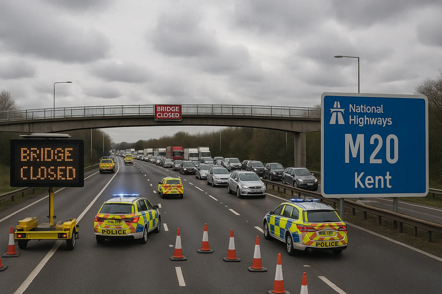 m20 kent vehicle bridge closure