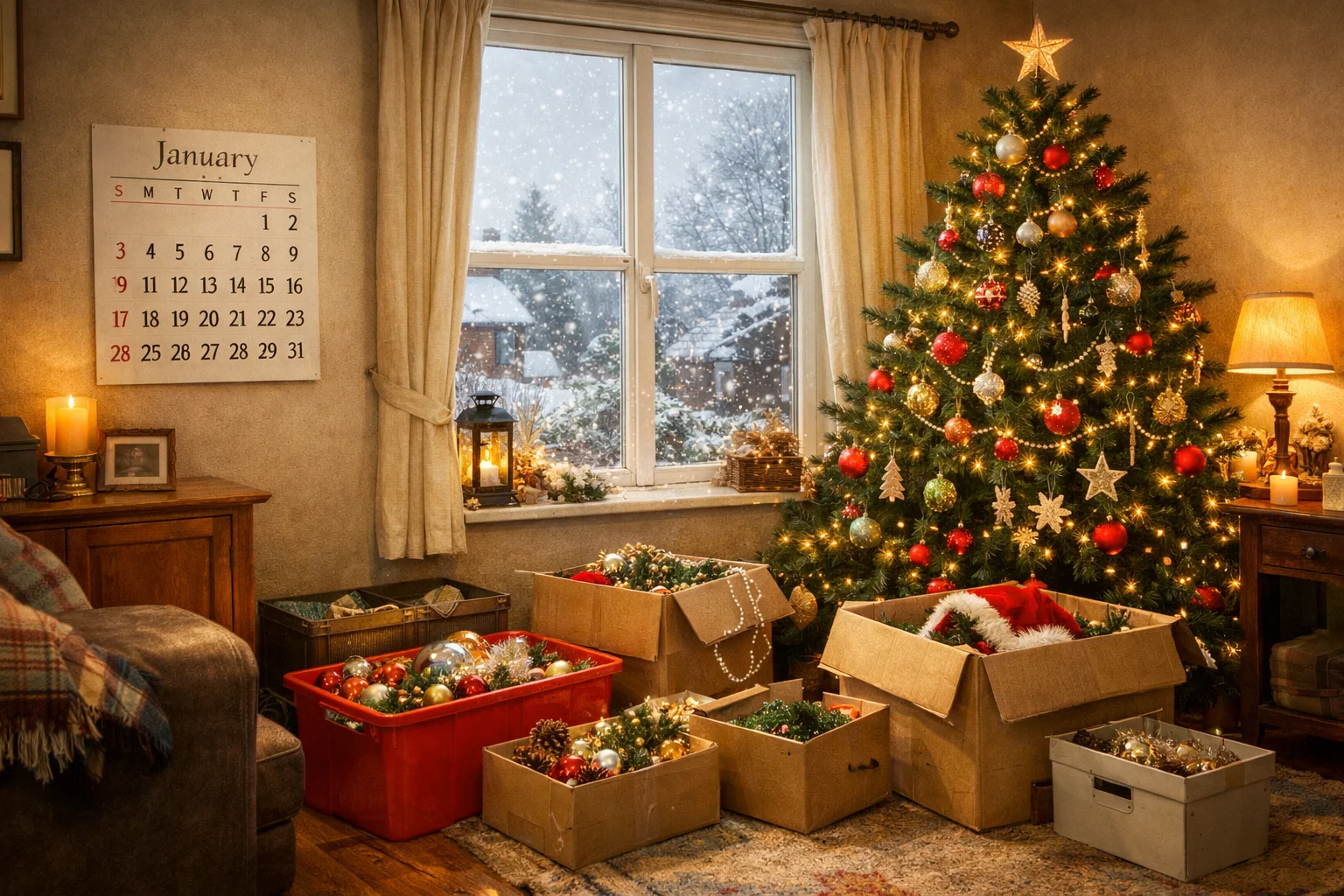 how many days after christmas to take down tree