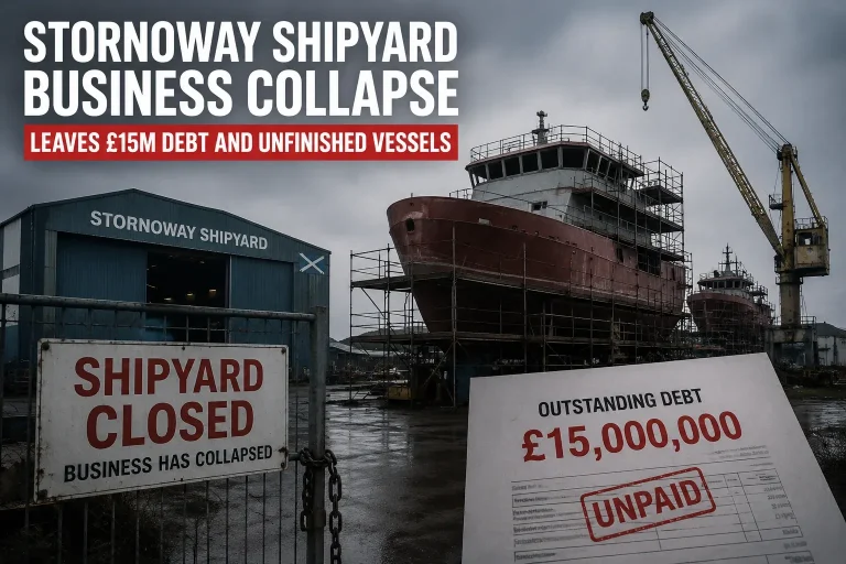 stornoway shipyard business collapse