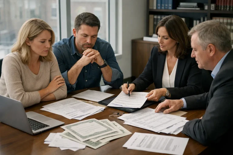 how investments shares and property are divided in divorce