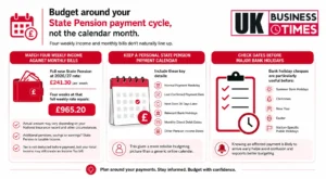 State Pension four-week payment budgeting infographic